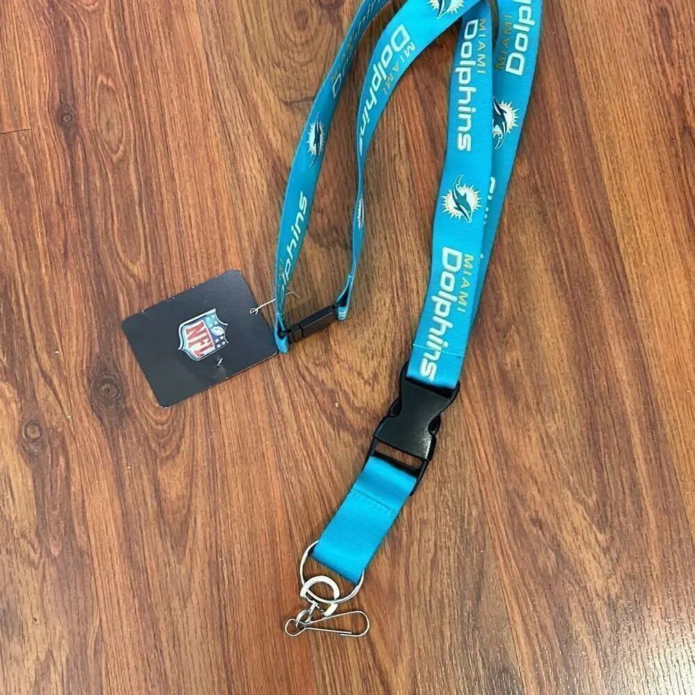 NWT Miami Dolphins NFL badge holder lanyard